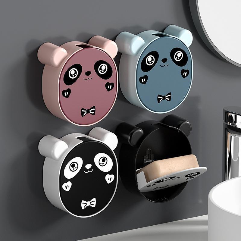 Suction Cup Wall-Mounted Soap Rack: Punch-Free, Creative Drain Design, No Water Accumulation, Home Storage Solution