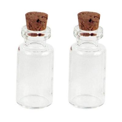 2 Mini Bottles with Cork Stoppers