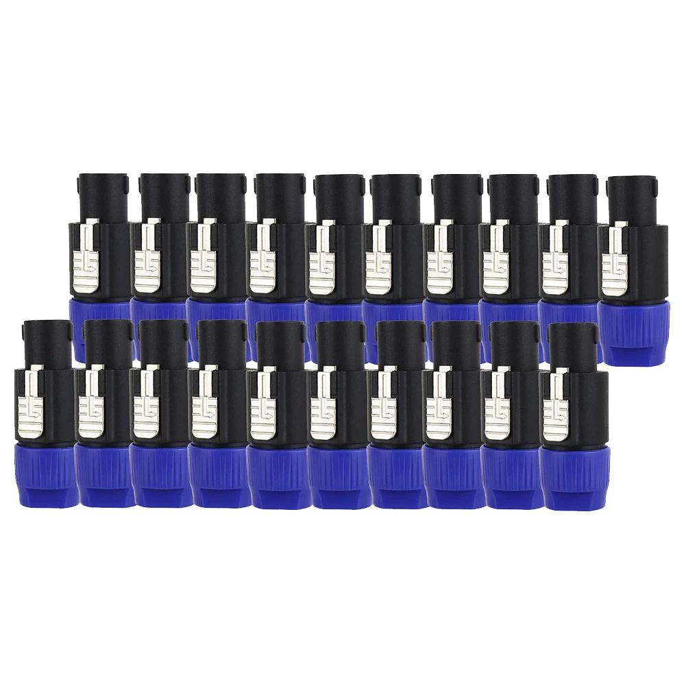 10/20PCS Audio Cable Plug Adapter 4-Pole plug 4Pins NL4FC Connector Aviation Plugs Ohm Plug Speaker Audio Cable Wire Plug Adapte