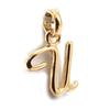 Les Trésors De Lily [K3670] - Gold Plated 'Letter U' Pendant