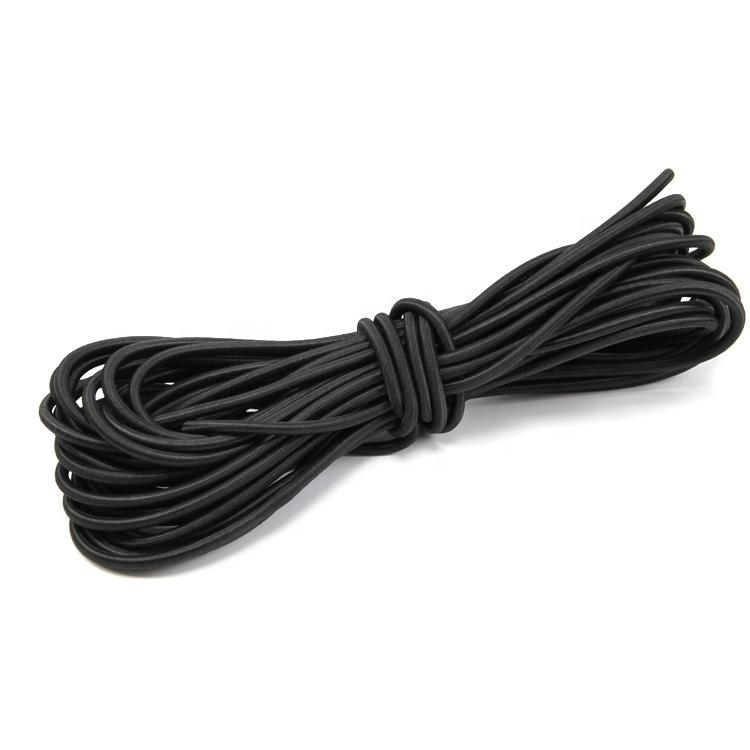 Factory Strong Stretch Elastic Bungee Cord Braided Round Rubber Elastic Rope