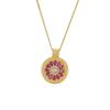 S925 Sterling Silver Lattice Compass Necklace with Cubic Zirconia and Rose Pendant In New Chinese Style