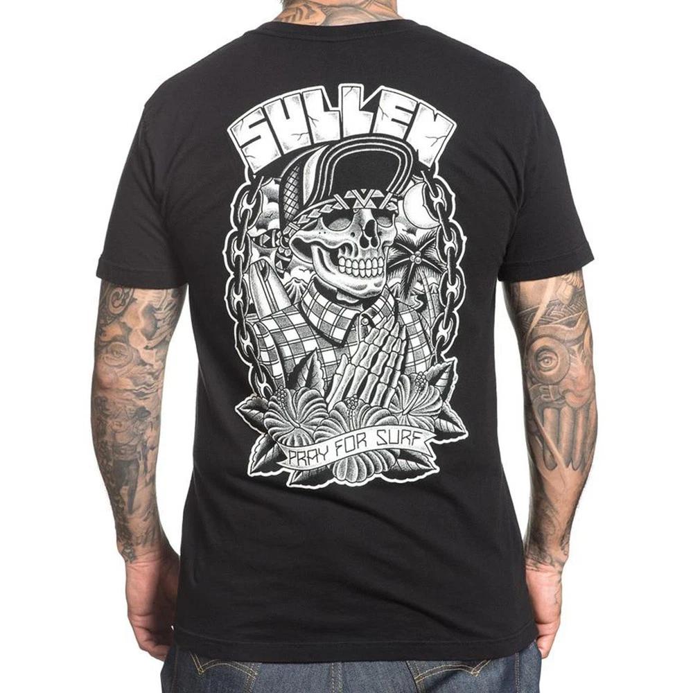 SULLEN CLOTHING Молись за серфинг Choloha Капсульная футболка Черная S НОВАЯ L