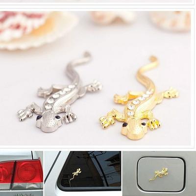Bling Hagedis Embleem Auto Sticker, 3D Kristallen Strass Auto Raam Bumper Buitenkant DIY Decoratie Embleem Sticker voor Auto SUV Vrachtwagen