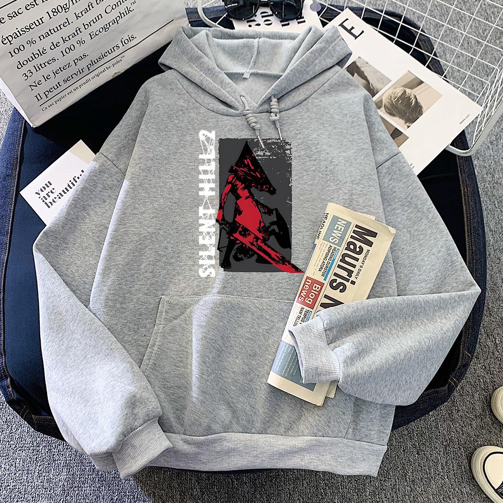 Silent Hill Red Pyramid Horror Game Classic Printed Hoodie Funko Pop Gothic Sweatshirt Graphic Printing Vintage Clothing Moletom