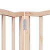 6 Piece Foldable Dog Gate with Door 300 cm Poplar Wood