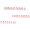 Short Trapezoidal Nail Art Nail Pieces Flash Naked Pink Cat's Eye Solid Color Wear Nail Fake Nails Press On Nails