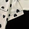 Love Printing Set Pigiama da Donna Moda Indumenti da Notte 2 Pezzi Top e Pantaloncini Cotone Morbido Casual Set Pigiama 2 Pezzi