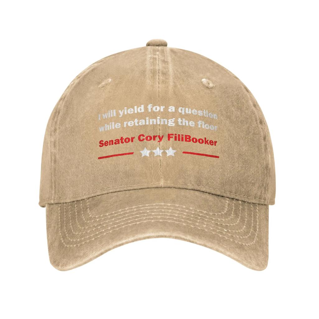 Cory Booker Filibuster Cory FiliBooker Baseball Caps Unisex Distressed Denim Snapback Hat Summer Adjustable Fit Hats Cap