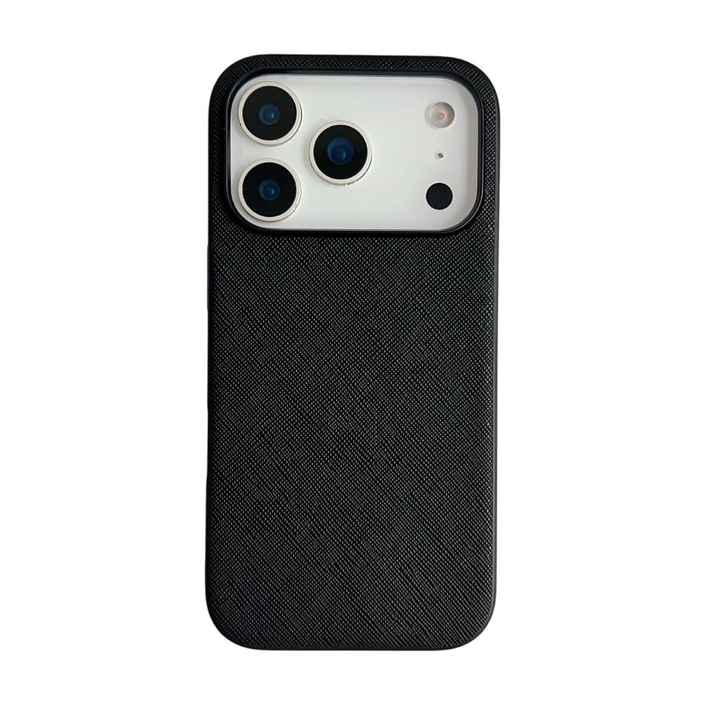 Leather Texture Drop-proof Protective Case for iPhone 17 Pro Max, 16 Pro, and 15 Matte.
