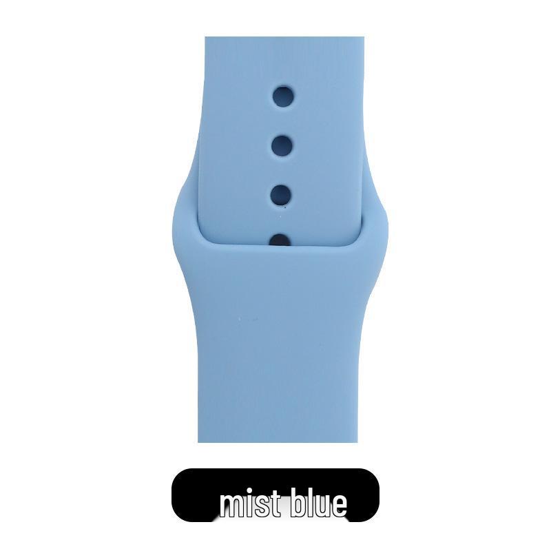 Apple Classic Solid Silicone Strap for iWatch 9/Ultra – Durable Solid Color Band