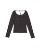 Eonibeu Backless Biz Strap T-Shirt Charcoal