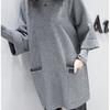 Autumn New Large Size Women's Fat Loose Splicing Long-sleeved Jacket Long