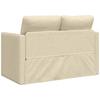 Floor Sofa with Sleeping Function Cream 112x174x55 Cm Fabric