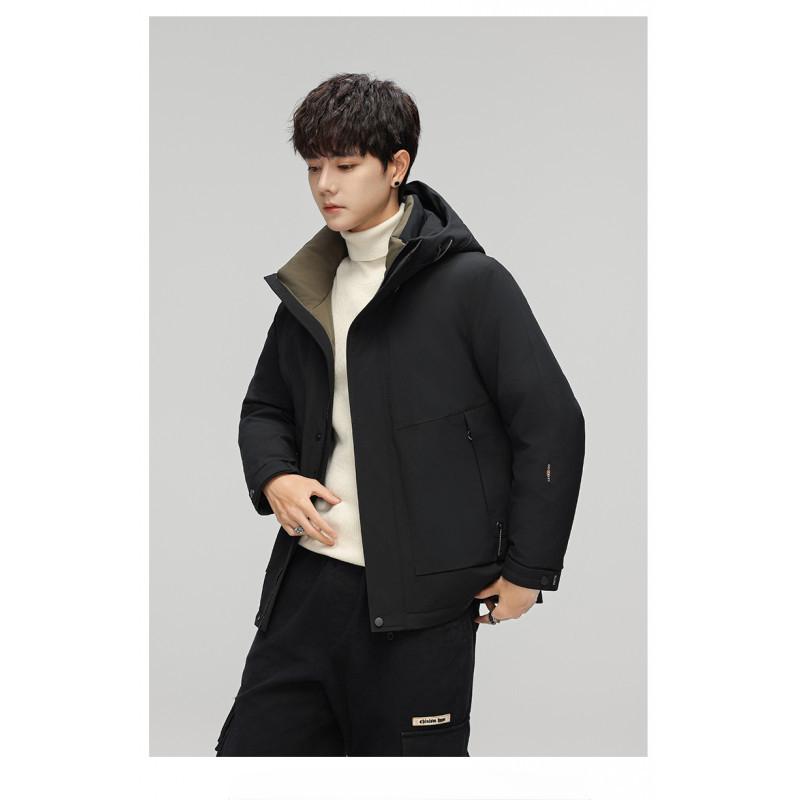 Winter New Down Jacket Men's Jacket Hooded Casual Versatile Warm and Cold-proof Clothing Outdoor Jacket