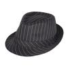 Middle-aged Men's Striped Top Hat, Solid Color Jazz Hat, Suit Material Hat, Wide Brim Design, Wide Brim Sun Hat, Large Brim.