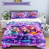 3pcs Duvet Cover Set (1*Duvet Cover + 2*Pillowcase, Without Core),KPop Demon Hunters Print Bedding Set, Bedroom Decor, All‑Season, Birthday Gift