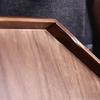 Octagonal Solid Wood Pallet Brown Wooden Storage Tray Jewelry Cosmetic Key Storage Entryway Organizer Cutlery Water Tray