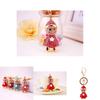 Cute Snowman Keychain For Women Sparkling Rhinestone Zinc Alloy Christmas Gift
