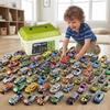 10/30/50Pcs Random Mini Alloy Car Model Diecast Cars Toys With Storage Box Christmas Gift For Kids Sliding Inertia Vehicle Toys