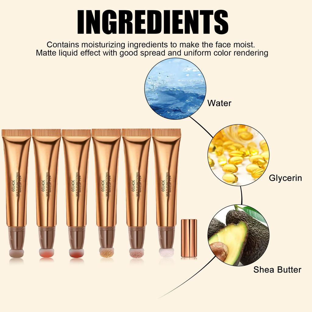 EELHOE Multi-Purpose Makeup Brush Face Light Highlighting & Contouring Natural Liquid Contouring Beauty Stick