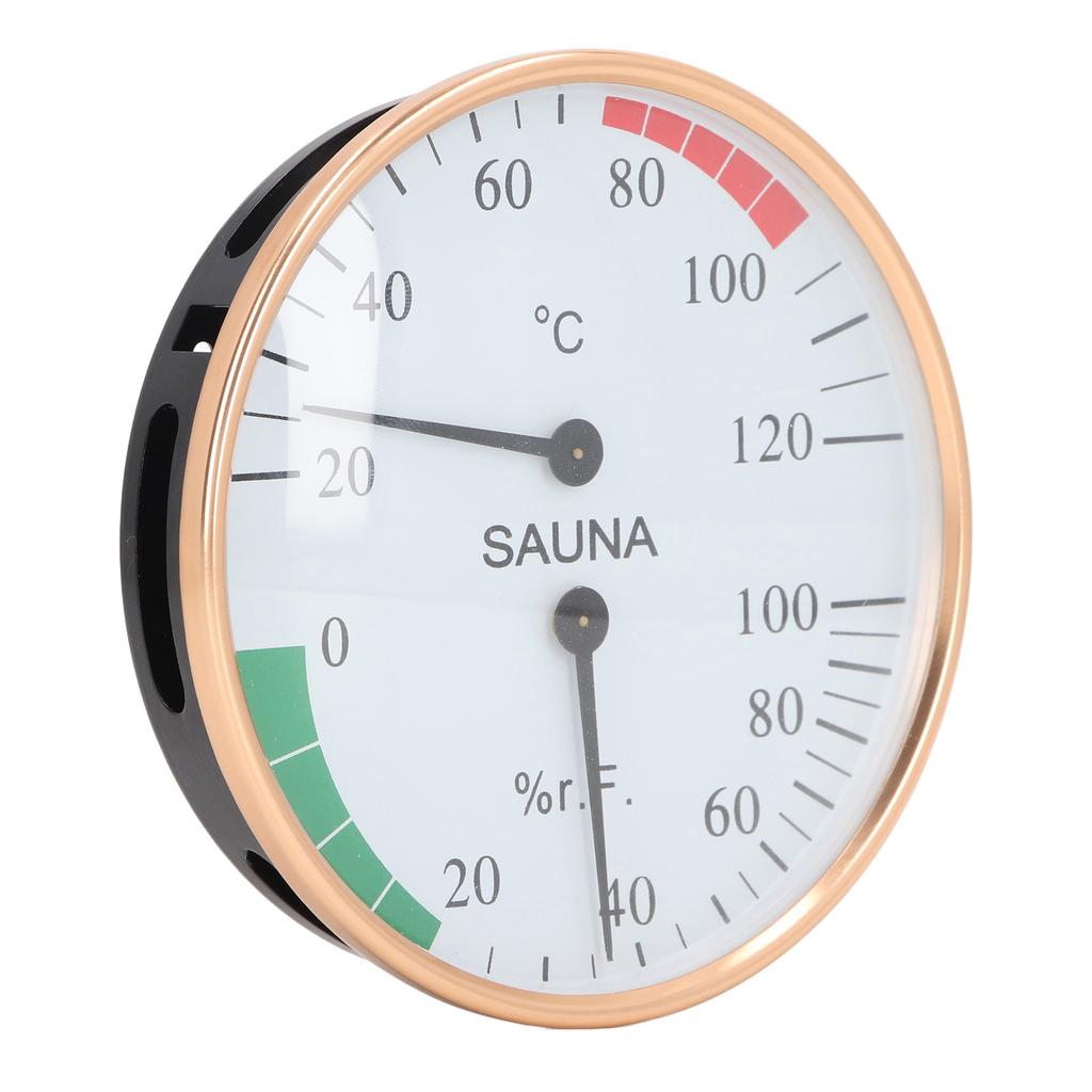 Sauna Temperatur-Feuchtigkeitsmesser Professionell Wandmontiert Hochgenaues Hygrometer Thermometer für