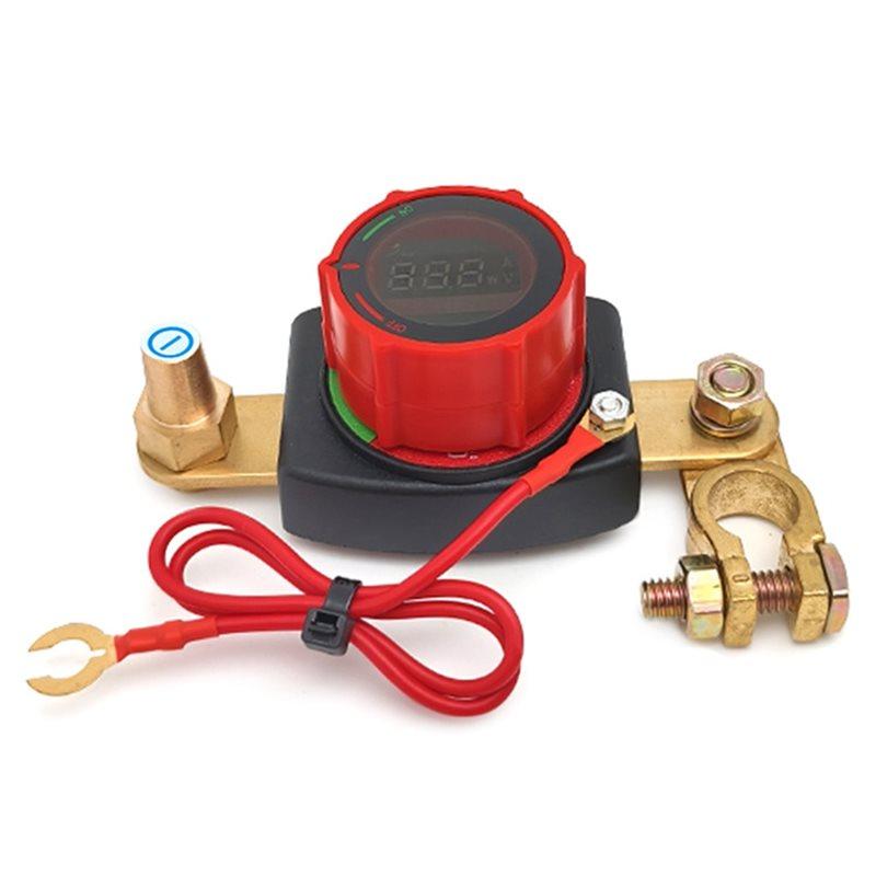2025 Trend Battery Disconnect Switch 12V-48V Car Battery With LED Voltmeter DC 5-80V Battery Disconnect Switch Battery Disconnec