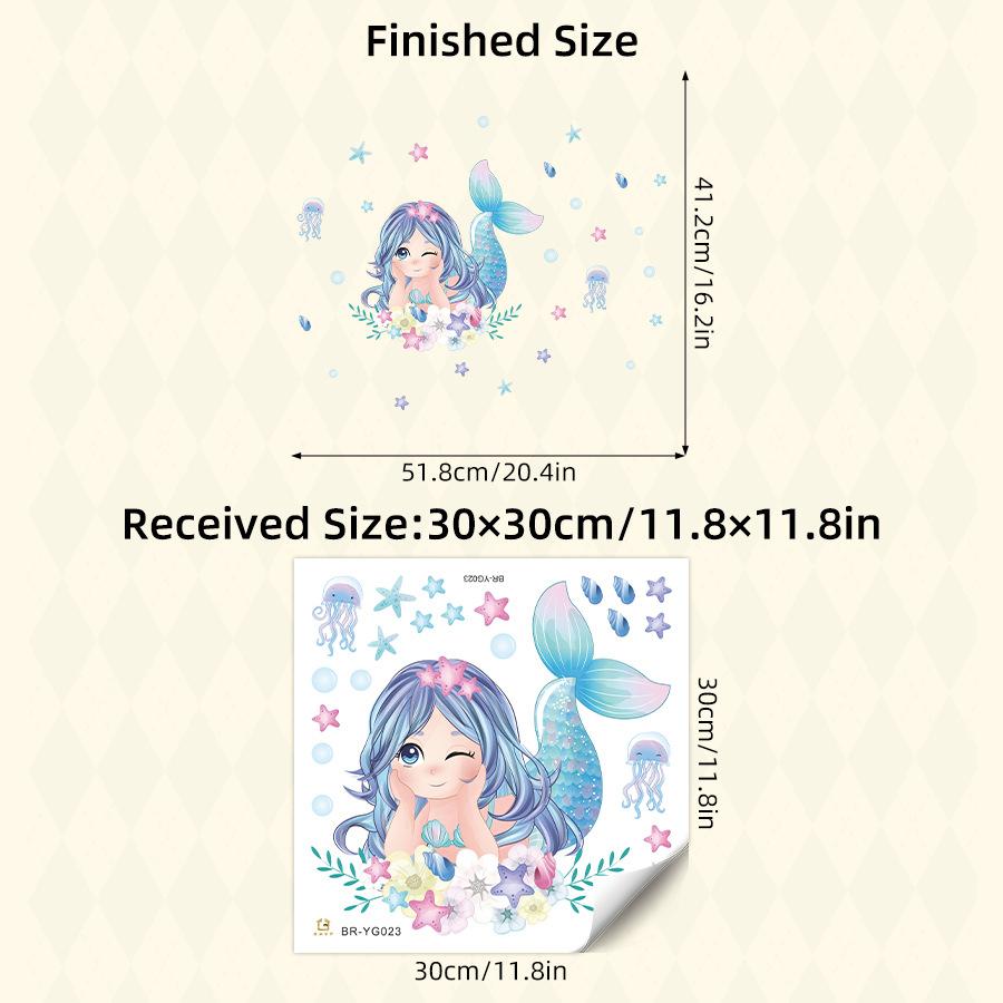 Luminous Fairy Mermaid Wall Stickers Kids Bedroom Home Decor Glow In The Dark Fairy Butterfly Decal Stickers Switch Wallpaper