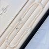 High Quality Natural Freshwater Pearl White Crystal Design Necklace Clavicle Chain