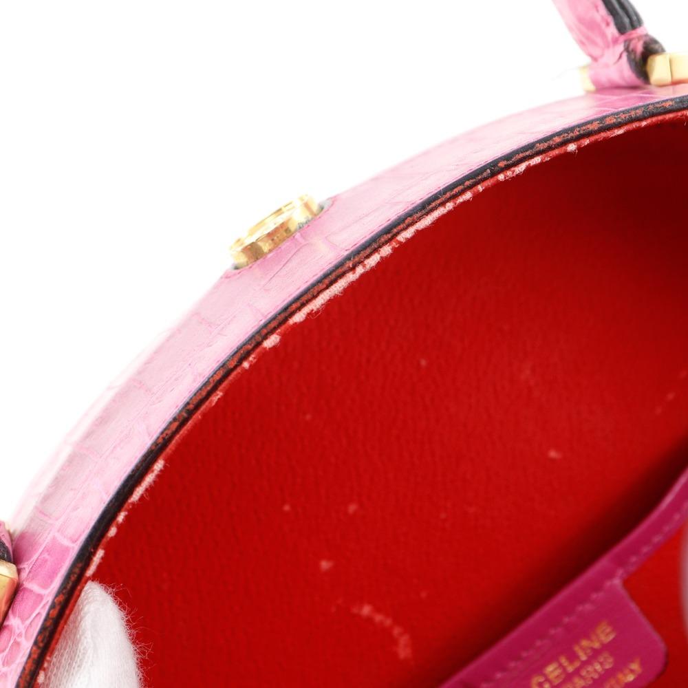 CELINE Handbag pink Embossed Leather Women Used