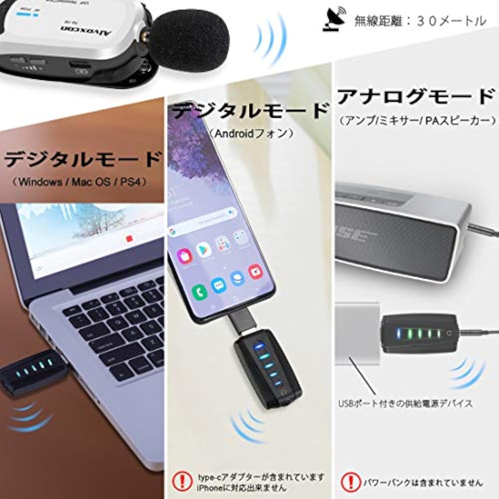 Wireless Microphone USB Wireless Pin Microphone PC Smartphone Compatible Lightweight Small 2 Pers...