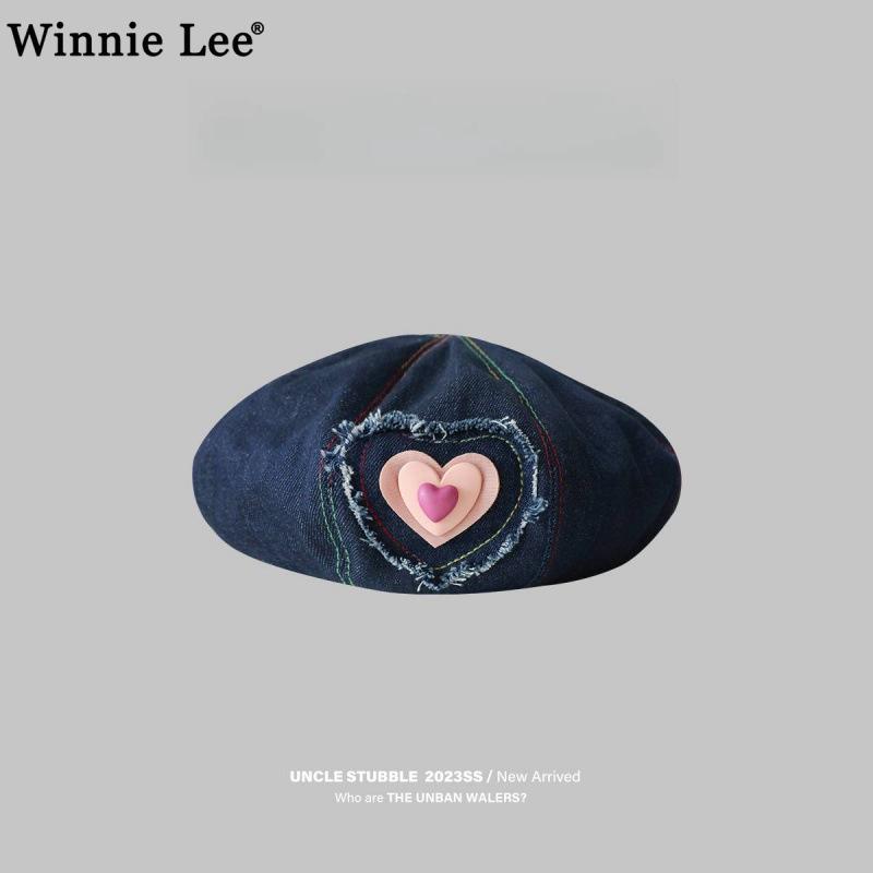 Cowboy Beret Children Spring And Autumn Korean Version Of Cloud Washed Beret Versatile Bud Painter Hat Japanese Newsboy Hat