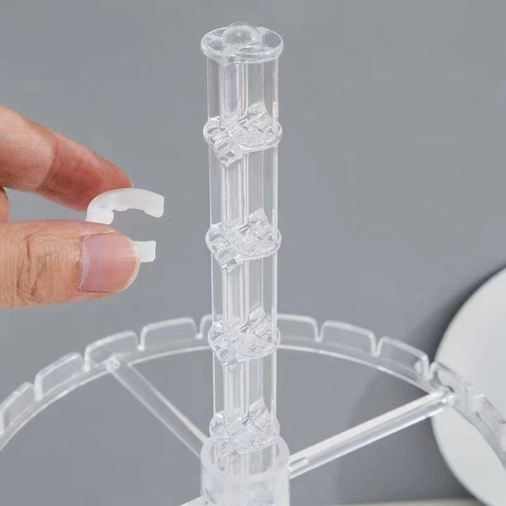 Three Layers Rotating Necklaces Stand Versatile Display Shelf for Earrings Practical Jewelry Presentation Racks
