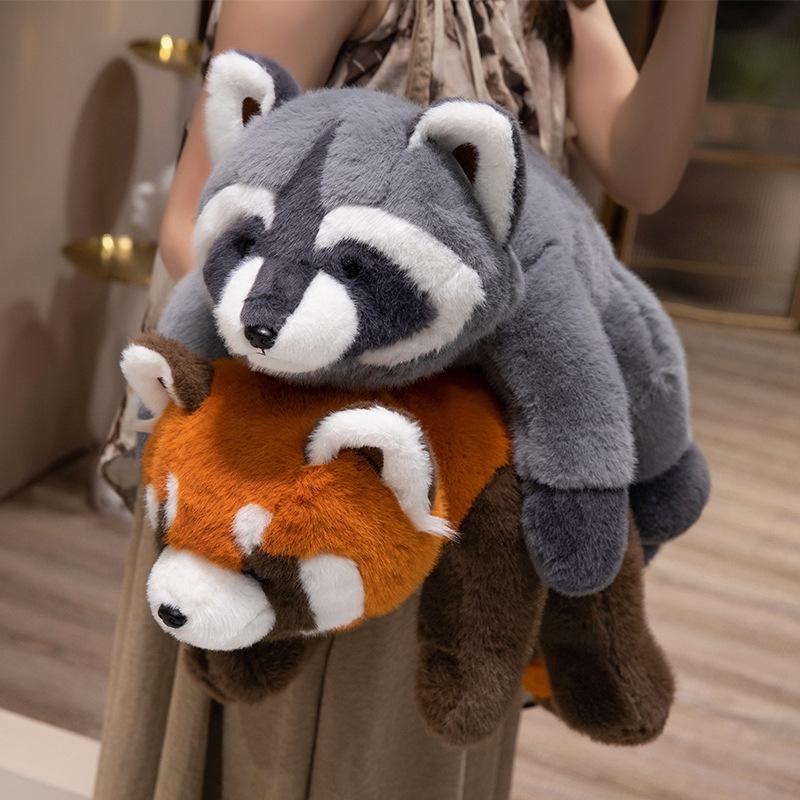 Dangling Raccoon Doll Plush Toy Cute Red Panda Doll Children Soothing Rag Doll Birthday Gift