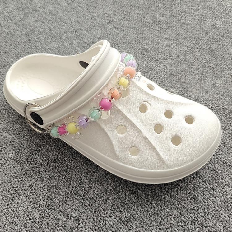 10pc Playful Shoe Jewelry Assorted Beaded Charms Frosted Acrylic Chains for Teens Girls Clogs Party Shoes