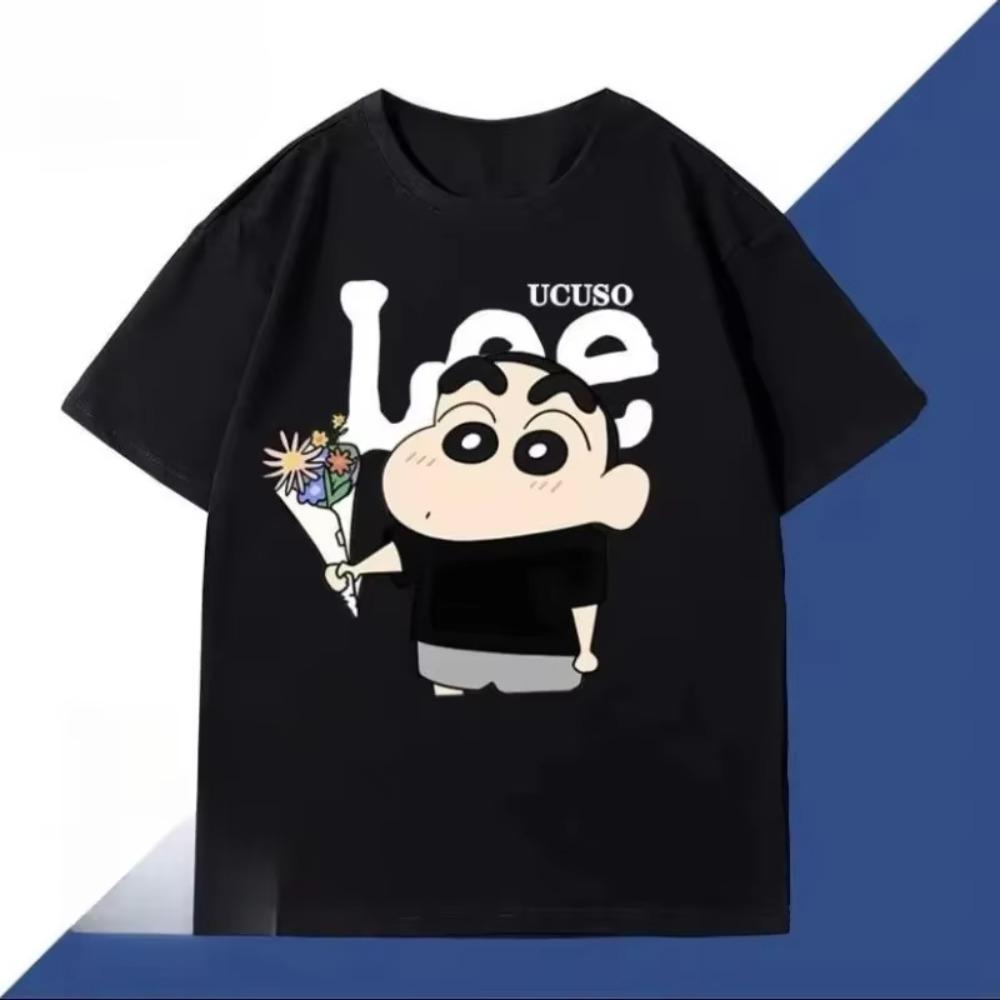 Crayon Shin-chan Joint T-shirt Men's and Women's Trendy Brand Short-sleeved Summer Pure Cotton Half-sleeved Loose Couple Top