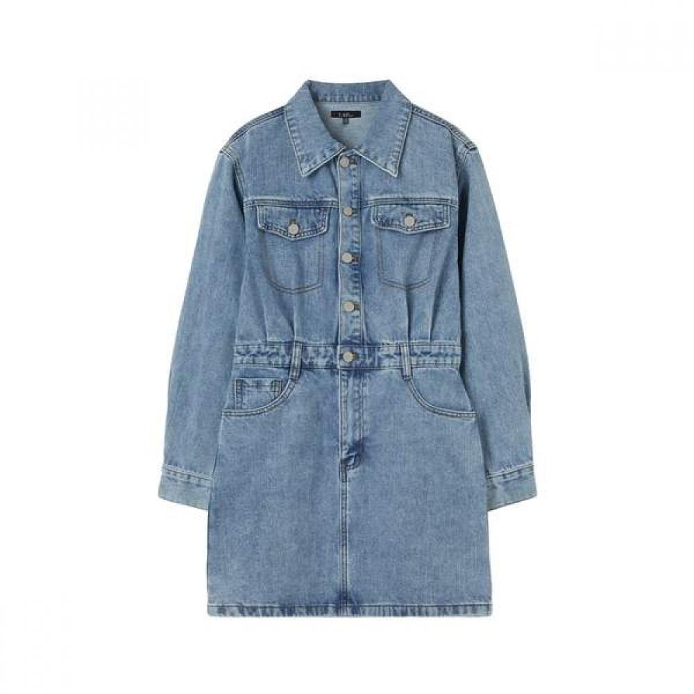 

Lap Slub Washing Loose Fit Denim Dress As1do260 DI (dark indigo)/S