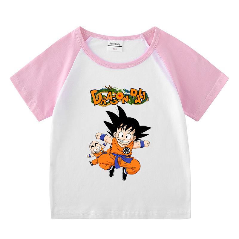 Kids' Summer Color Block Two-Piece Set: Baby Hot Pants & Short Sleeve T-Shirt Casual Outfit