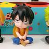 9cm One Piece Anime Figure Q Version Sitting Posture Luffy Zoro Sanji Nami Action Figure Kawaii Toys Model Collection Gift