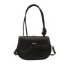 Niche Women's Bags 2025 Spring New Saddle Bags Simple Solid Color Portable Foreign Style Versatile Texture Shoulder Messenger Bag