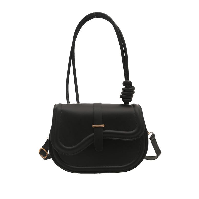 Niche Women's Bags 2025 Spring New Saddle Bags Simple Solid Color Portable Foreign Style Versatile Texture Shoulder Messenger Bag