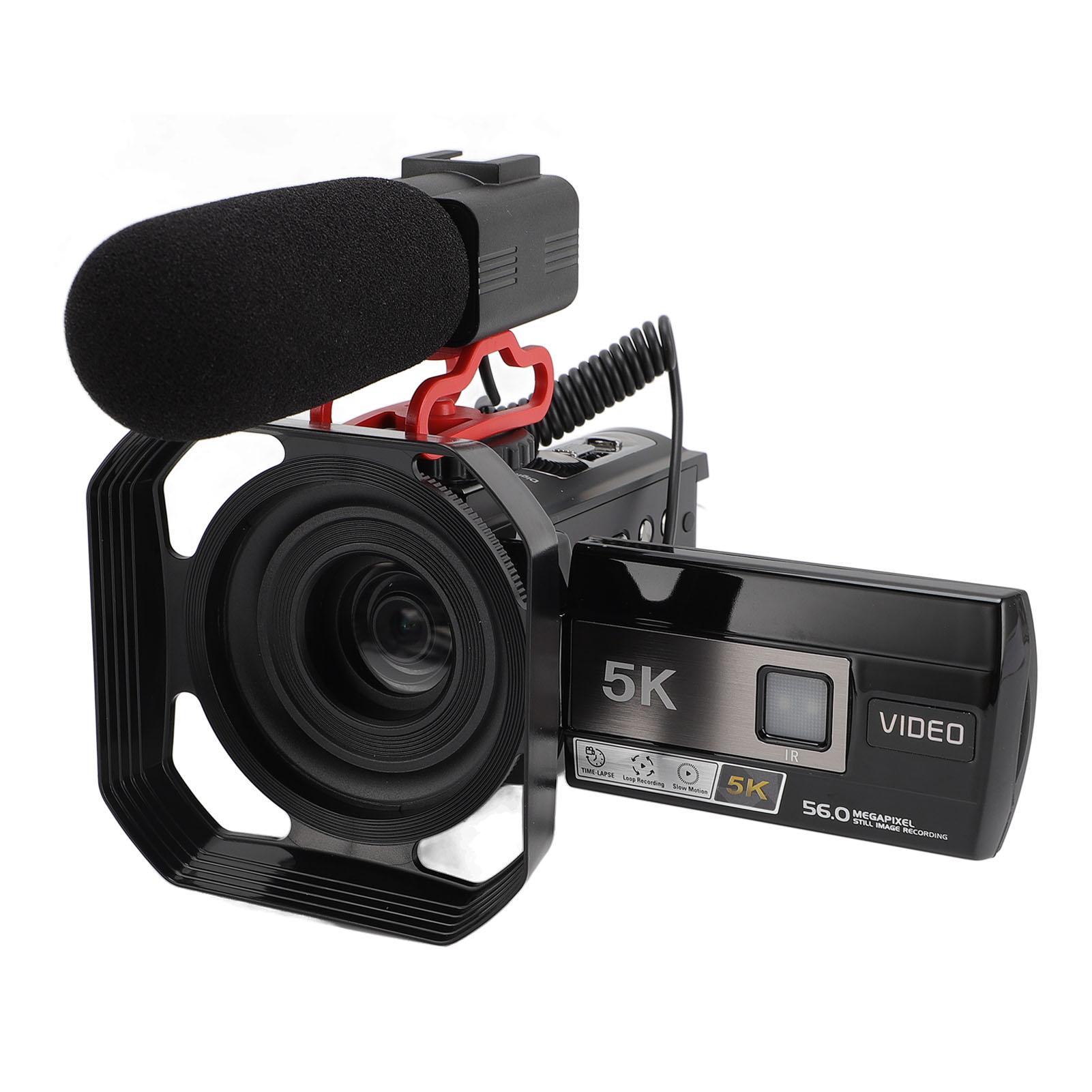 

56МП DV Цифрова камера 5K WIFI 3-дюймовий сенсорний екран 18X Зум Стабілізація зображення Циклічний запис Ручна відеокамера