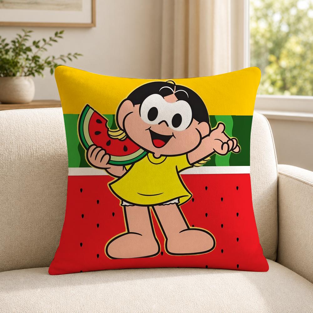 Character MMagali Cartoon Cushion Cover Soft Short Plush SkinFriendly Cushion Case for MultiScene Use