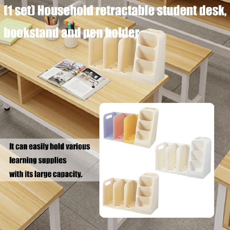 Modern Expandable Pen Organizer Compact Design Desktop Bookends For Students Professionals