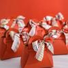 10 pezzi distribuiscono sacchetti regalo in pelle rosa, bomboniere per ospiti, mini borsetta con nastro, scatola per imballaggio di caramelle, decorazioni per feste