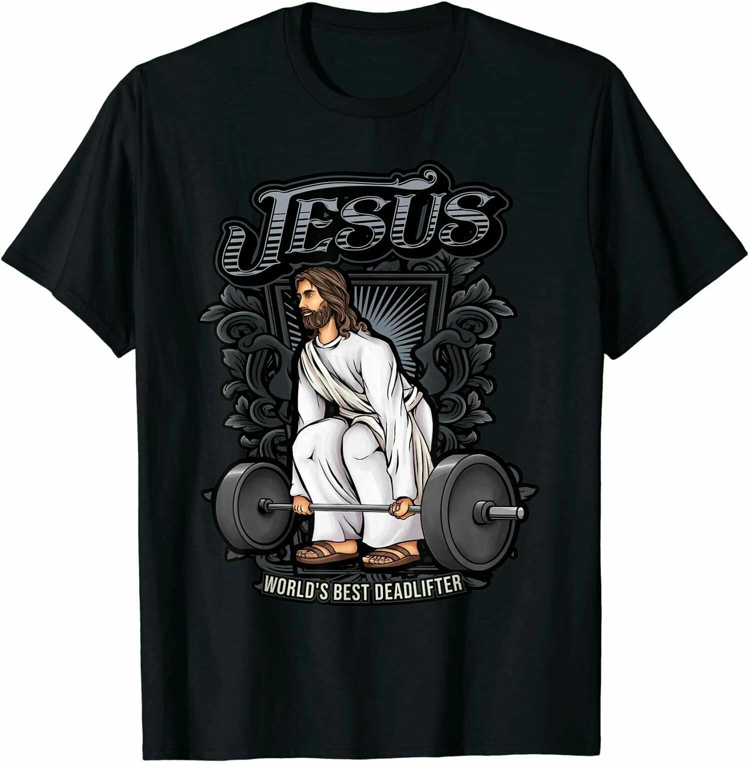 Funny Jesus Christian Weight Lifting Great Gift Idea T-Shirt S-3XL XXXXL