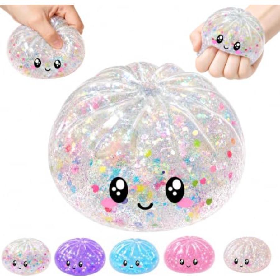 Dumpling Squishy  Glitter Squishy Dumpling Toy