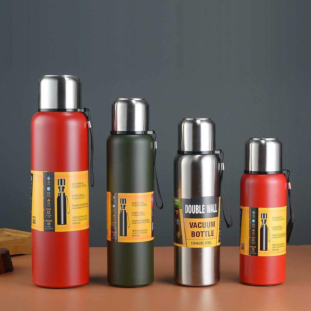 304 Stainless Steel Vacuum Insulated Bottle Large Capacity Leakproof Thermos