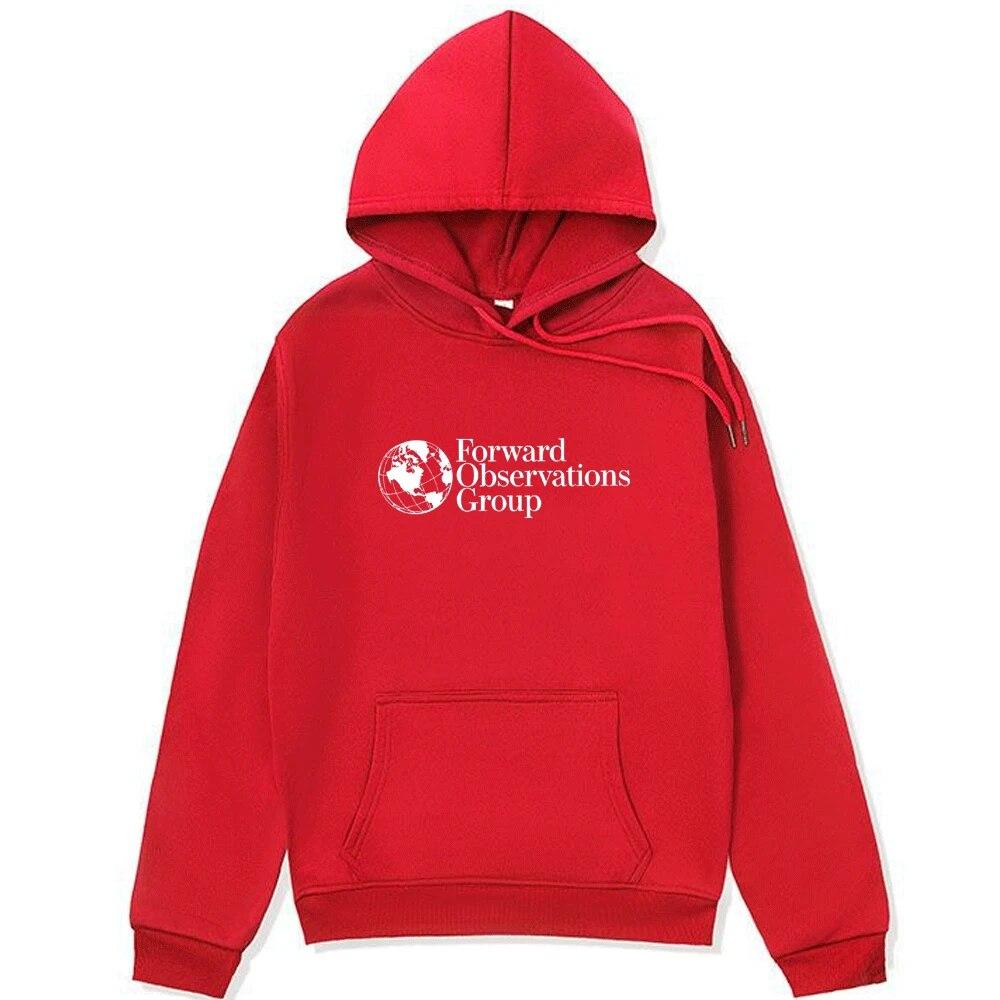 Forward Observations Group Gbrs Letter Hoodie Unisex Women 90s Vintage Black Hooded Sweatshirt Autumn Winter Long Sleeves Pullover