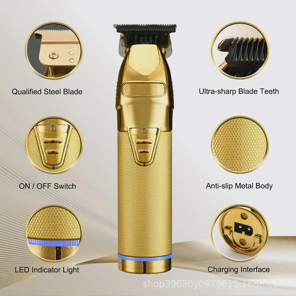 Rechargeable Stainless Steel Electric Hair Clipper for Salon Styling